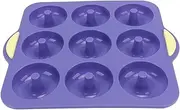 Cechoayuu Donut Pan BPA Free Biscuit Muffin Cake Dessert Shop Donut Baking Pan (Royal Blue)
