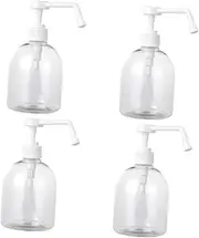 minkissy 500ml Handwash Bottle Pressure Pump Refillable Plastic Bottles Gel Containers for Home Travel