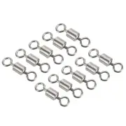 Fishing Barrel Swivels, 40Pcs 97LBS Copper Rolling Terminal Tackle, Silver
