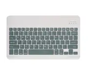 K32 Blue 81-key Wireless Bluetooth Keyboard Leather Case with Pen Slot Detachable Bluetooth Keyboard Suitable for 2021 IPad Pro12.9inch