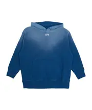 Off-White Kids Logo Printed Gradient Hoodie 4Y,10Y blue