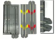2 Micro Scalextric 9V HO Slot Car 6" STRAIGHT Track Grey Gray New&Unused 32996