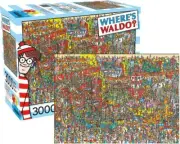 NEW Aquarius Jigsaw Puzzles Deluxe 3000 Pce Puzzle - Where's Waldo Collage
