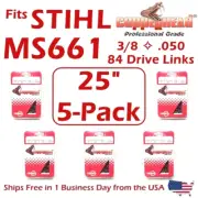 Copperhead 5-Pk 25" PRO FULL CHISEL Chains for STIHL MS661 33RS-84 3623 005 0084