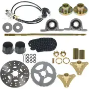 29" Go Kart Rear Live Axle Kit Chain Sprocket Brake Wheel Hub Assembly ATV Quad
