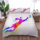 Purple Red Players 3D Print Duvet Quilt Doona Covers Pillow Case Bedding Sets