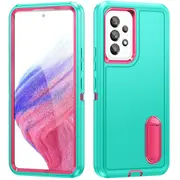 MCC Shockproof Samsung Galaxy A13 4G Case Cover Heavy Duty with Stand A135 [Light Blue+Magenta]