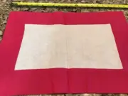 Pottery Barn Set of 6 Placemats Pink White Square 100% Cotton 14” X 20” New