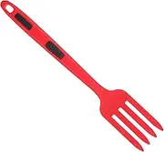 MOLUCKFU Silicone Cooking Fork Pasta Server Fork Reusable Large Ergonomic Washable Safe for Salad Mixing Kitchen Supplies
