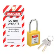 Lockout Tagout Locks with Key, Loto Locks Safety Padlock Style 1, Yellow
