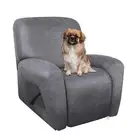 Recliner Chair Covers Leather Like, 4 Pieces Lazy Boy 1 Seater 01 Light Grey