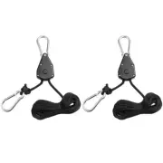 2 Pcs Plant Light Hook Grow Lamp Ropes Heavy Duty Tent Guide Adjustable Hangers