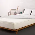 Memory Foam Mattress Topper Double Size Breathable Bedding With Fabric Cover
