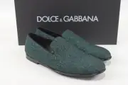 Dolce&Gabbana NWB Loafers / Slippers Size 41 8 US In Dark Green Floral Motif