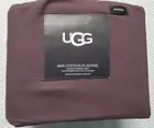UGG 100% COTTON FLANNEL QUEEN SHEET SET BROWN/LODGE IN COLOR Fits 17"