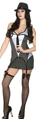 Delicious Married To The Mob Costume, Black/White, SMALL NEW C1