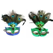 Peacock-Feather Mask Halloween Party Mask Attractive Animal Mask Masquerade Mask