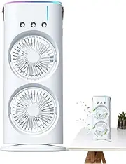 Spray Fan,Double-Ended Fan Evaporative Air Cooler - Personal Air Cooler with LED Light, Portable Conditioner for Bedroom, Home, Travel, Outdoor Room