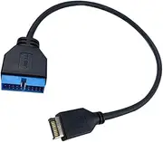 QUMIIRITY USB Extension Cable Front Panel Header to USB Pin Extension for Motherboard Compatible with Asus Durable and Fast Connection Black