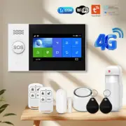 4G Wireless Home Alarm System WiFi Security System with 4.3 Inch Touch Screen,