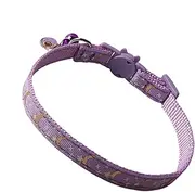 Cat Collar Moon and Stars - Removable Cat Collar,Cat Collar Comfortable, Adjustable, Nylon, with Bell for Small and Medium Cats, Dog