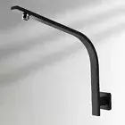 ACA Wall Mounted Stainless Steel Black Gooseneck Shower Arm For Shower Head