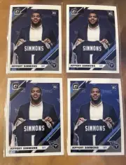 2019 Donruss Optic Rookie #108 Jeffery Simmons Lot x4 Titans (RC)
