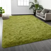 Shag Area Rug, 4 X 6 Plush Fuzzy Rugs for Living Room, 4 x 6 ft Grass Green