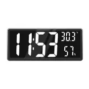 Digital Wall Clock Large Display w/ Time Temperature Humidity LED Digital Clock