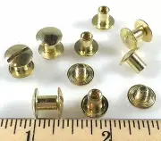 CONCHOS Chicago Screws 1/4" Plain 100 pcs BP GOLD