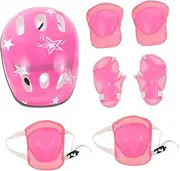 PAMINGONO Children's Protective Gear Youth Knee Pad Scooter Knee Pad Sports er Skates Pads Bike Helmet Scooter Protective Gear Scooter Helmet Knee Brace PVC Red