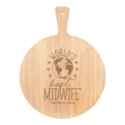 World's Best Midwife Pizza Board Paddle Wooden Funny Gift Present