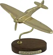 Brass Spitfire On Wooden Stand, 18 cm