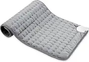 Elegear Electric Heating Pad for Back Pain Relief, 10-Level Heating System with 90 Min Auto Shut-Off | Fast Heating Therapy Pad, Machine Washable Polyester (30x60cm) Grey