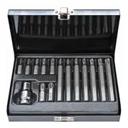 PK Tools 10mm HEX CR-V Star 15pc Set Inc 1/2"Adaptor T20 to T55