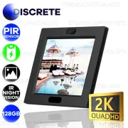 Portable Photo Frame Camera 128GB Home Security PIR Sensor UHD 2K IR Small Mini