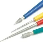 Bead Reamers, 4 Piece Set Diamond Dust Coated Tip to Smooth Rough Bead Holes