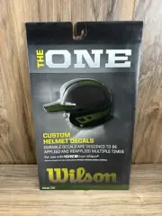 The ONE Custom Helmet Decals by Wilson Baseball Green