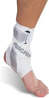 Aircast A60 Ankle Support Brace, Left Foot, White, Large (Shoe Size: Men's 12+ / Women's 13.5+)