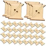 DIYEAH 50pcs Yarn Winding Boards DIY Bobbin Spool Winder Knitting Tool for Home for Beginners and Sewing Enthusiasts Lightweight Compact Design for Easy Handling