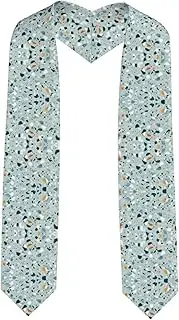 [SKKNT] Terrazzo Marble Pastel Print Graduation Shawl Stole For Academic Commencements Honor Sash Congratulations Gift