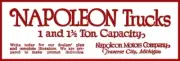 Napoleon Trucks of Traverse City MI NEW Sign 12x36" USA STEEL XL Size - 4 lbs