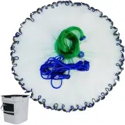 Saltwater American Green Monofilament Fishing Cast Net Lead Sinker 3/8inch Me...