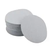 Sandpaper Round Flocking 4.92"x4.92" P600 50 Pcs Gray Hook & Loop Sanding Sheets