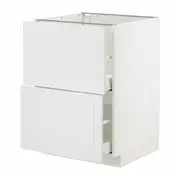 METOD / MAXIMERA base cb 2 fronts/2 high drawers, white/Stensund white, 60x60x80 cm