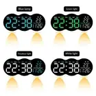 Functional LED Wall Clock Displaying Time Date Temperature with Colors