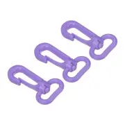 3pcs Plastic Swivel Snap Hook Lobster Clasp Buckle for Webbing Strap Purple