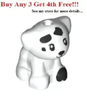 ☀️NEW LEGO Minifigure Mini Figure Minifig Animal Pet Dog White Puppy w/ Spots