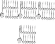 ULTECHNOVO 4sets Black Serving Spoon Short Handle Spoon Stainless Steel Honey Serving 50pcs*4