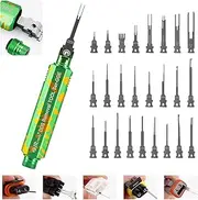 JRready ST5352-02 Release Tool, Upgraded Terminal Removal Tool with 1 Handle for Storage & 26 Tips for Replacing Pin Tool, Car Plug Kit for German AMP TE Molex JST JPT Harting